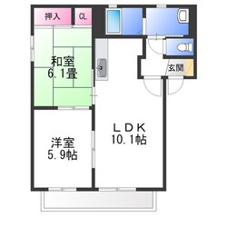 ソレイユ　北庄　Bの物件間取画像